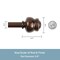 Kenney Mfg Kenney Glendale 5/8" Standard Decorative Window Curtain Rod, 28-48", Cocoa KN71621V1 - alternate 3